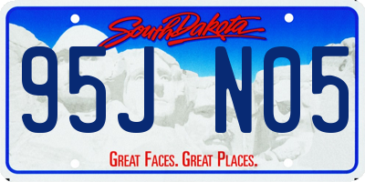 SD license plate 95JN05