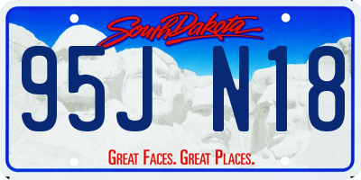 SD license plate 95JN18