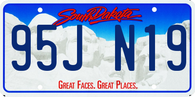 SD license plate 95JN19