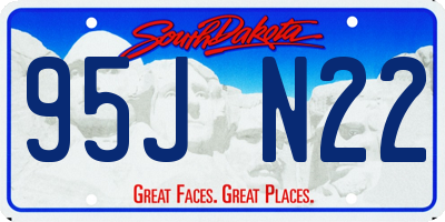 SD license plate 95JN22