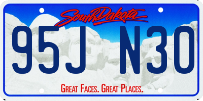 SD license plate 95JN30