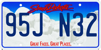 SD license plate 95JN32