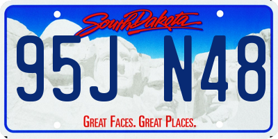 SD license plate 95JN48