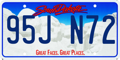 SD license plate 95JN72