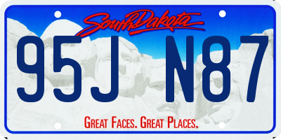 SD license plate 95JN87