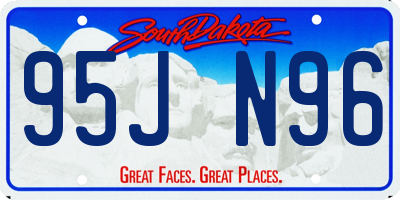 SD license plate 95JN96