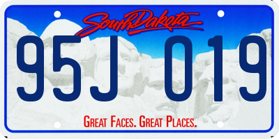 SD license plate 95JO19