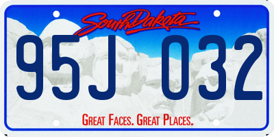 SD license plate 95JO32