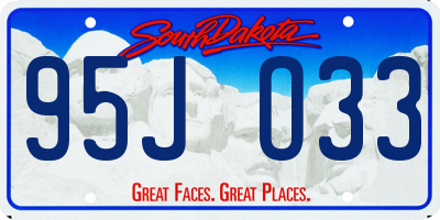 SD license plate 95JO33