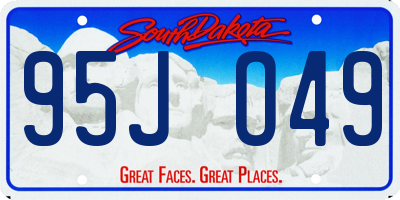 SD license plate 95JO49