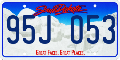 SD license plate 95JO53