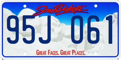 SD license plate 95JO61