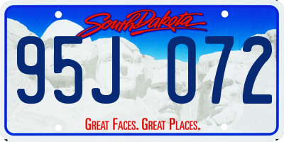 SD license plate 95JO72