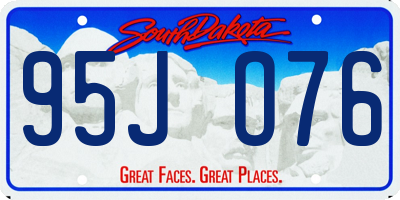 SD license plate 95JO76