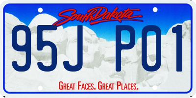 SD license plate 95JP01