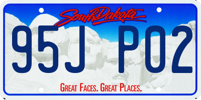 SD license plate 95JP02