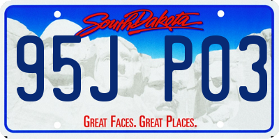 SD license plate 95JP03