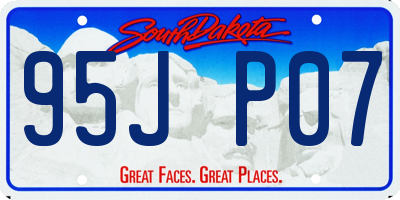 SD license plate 95JP07