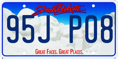 SD license plate 95JP08