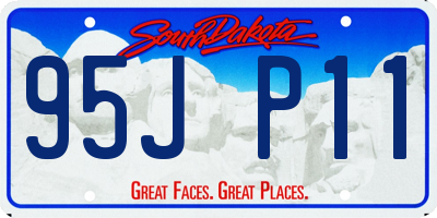 SD license plate 95JP11