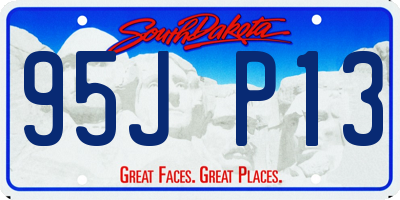 SD license plate 95JP13