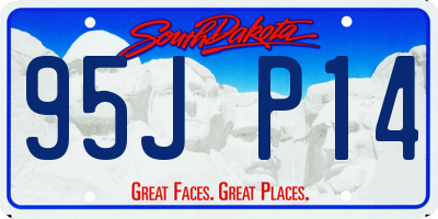 SD license plate 95JP14