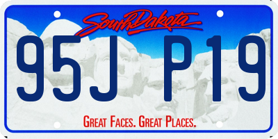 SD license plate 95JP19
