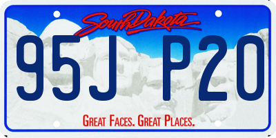 SD license plate 95JP20