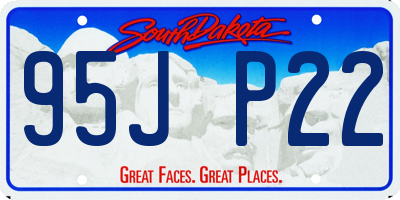 SD license plate 95JP22