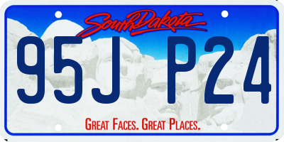SD license plate 95JP24