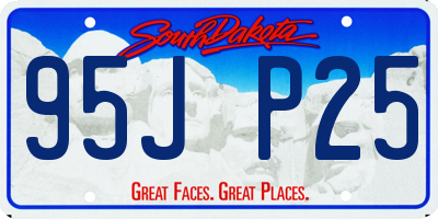 SD license plate 95JP25