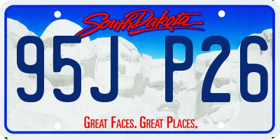 SD license plate 95JP26