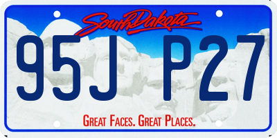 SD license plate 95JP27