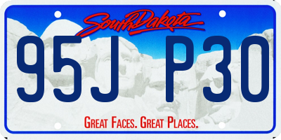 SD license plate 95JP30