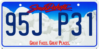 SD license plate 95JP31