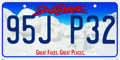 SD license plate 95JP32