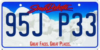 SD license plate 95JP33