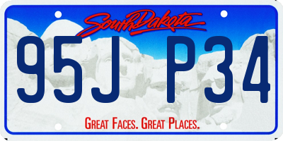 SD license plate 95JP34