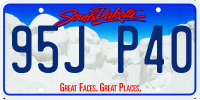 SD license plate 95JP40