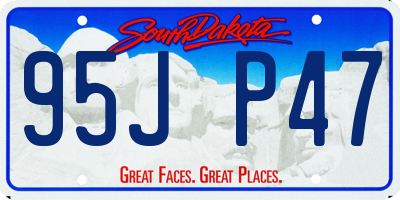 SD license plate 95JP47