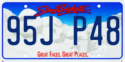 SD license plate 95JP48