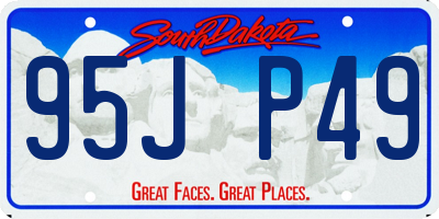 SD license plate 95JP49