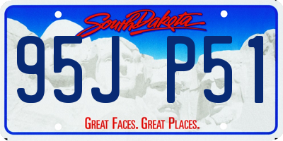 SD license plate 95JP51