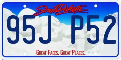 SD license plate 95JP52