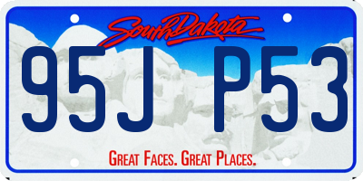 SD license plate 95JP53