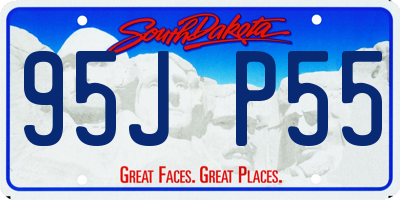 SD license plate 95JP55