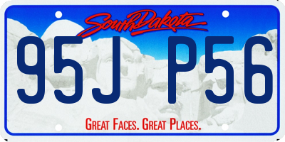 SD license plate 95JP56