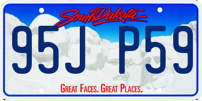 SD license plate 95JP59