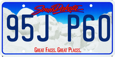 SD license plate 95JP60