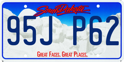 SD license plate 95JP62
